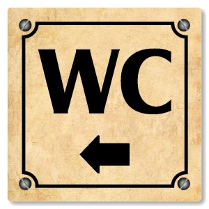 WC vlevo, 100x100mm, pergamen, Kansas